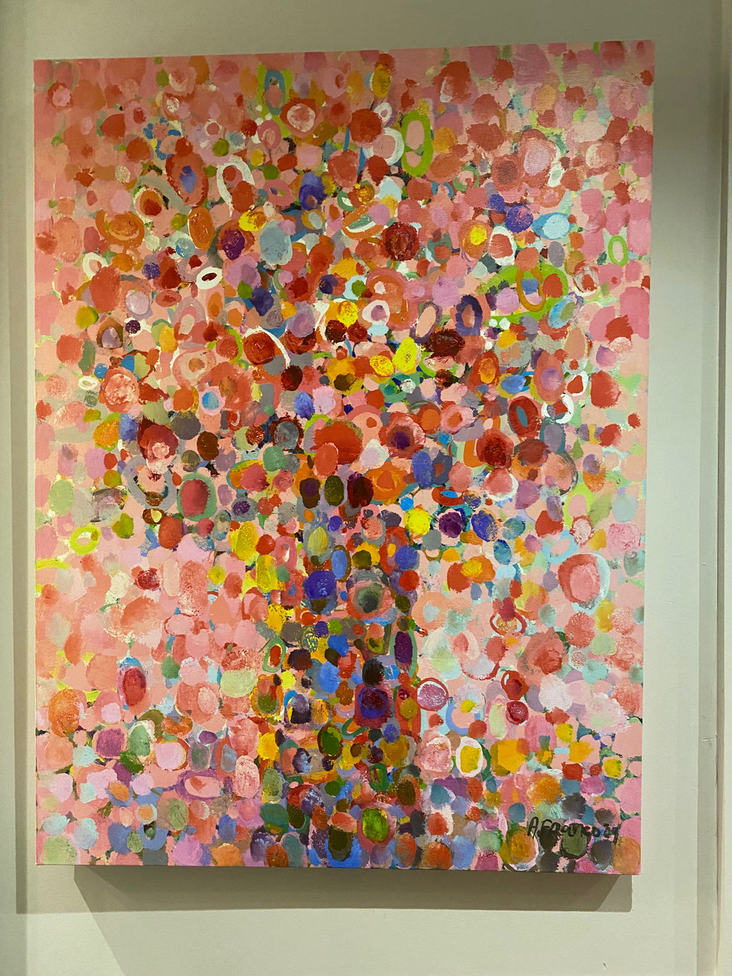 Colourful tree fun printed piece